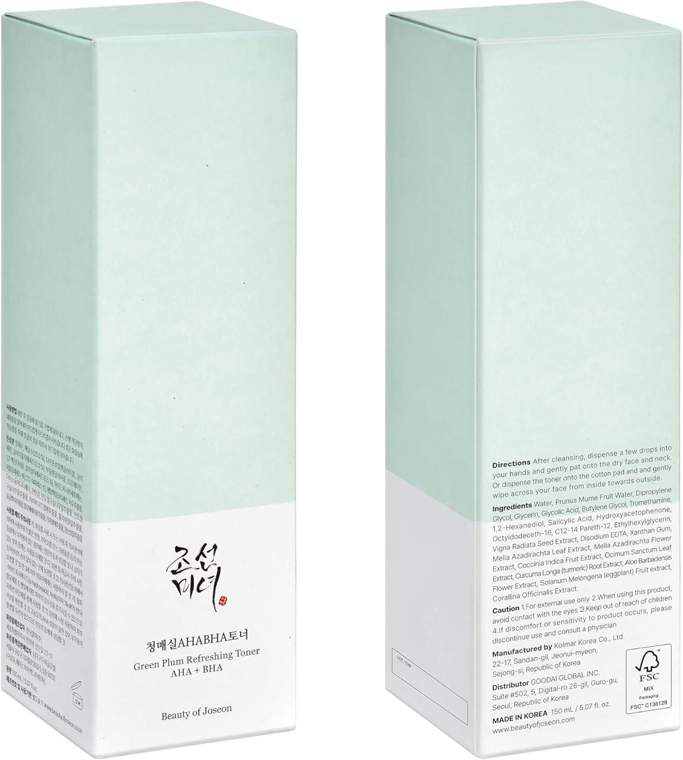 Beauty Of Joseon - Green Plum Refreshing Toner : AHA + BHA 150mL