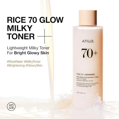 Anua - Rice 70 Glow Milky Toner 250mL