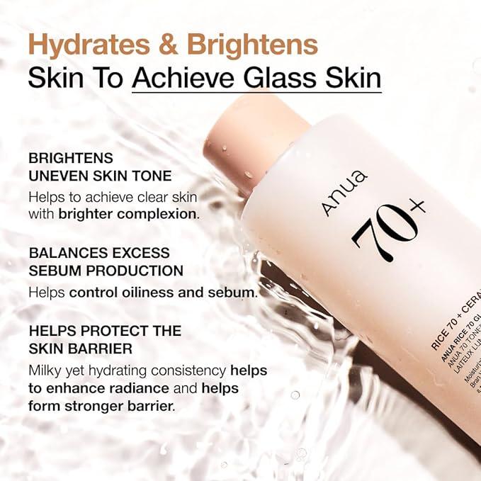 Anua - Rice 70 Glow Milky Toner 250mL