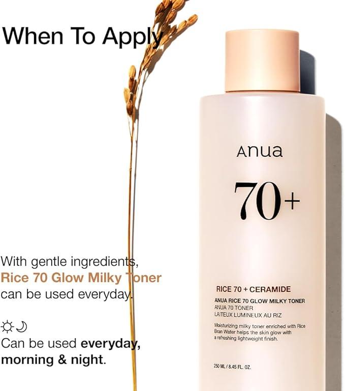 Anua - Rice 70 Glow Milky Toner 250mL