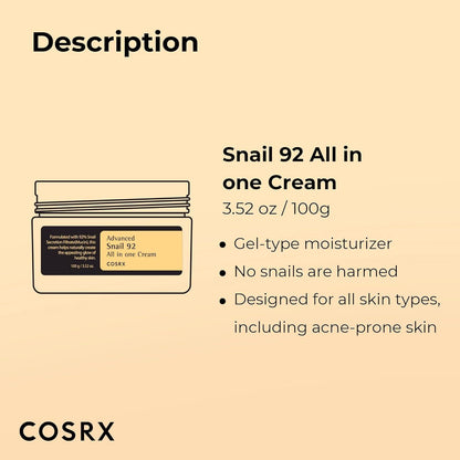 Cosrx - Advanced Snail 92 All in one Cream 100mL