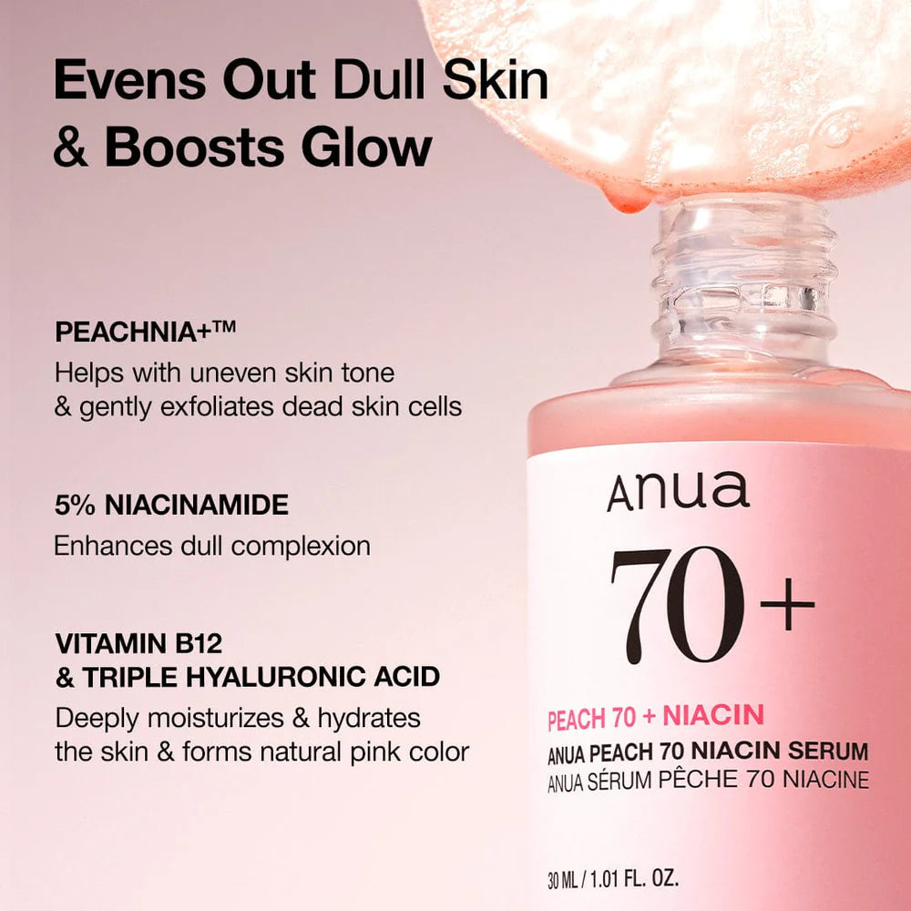 Anua - Peach 70% Niacinamide Serum 30mL