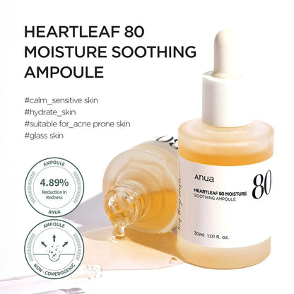 Anua - Heartleaf 80% Moisture Soothing Ampoule 30mL