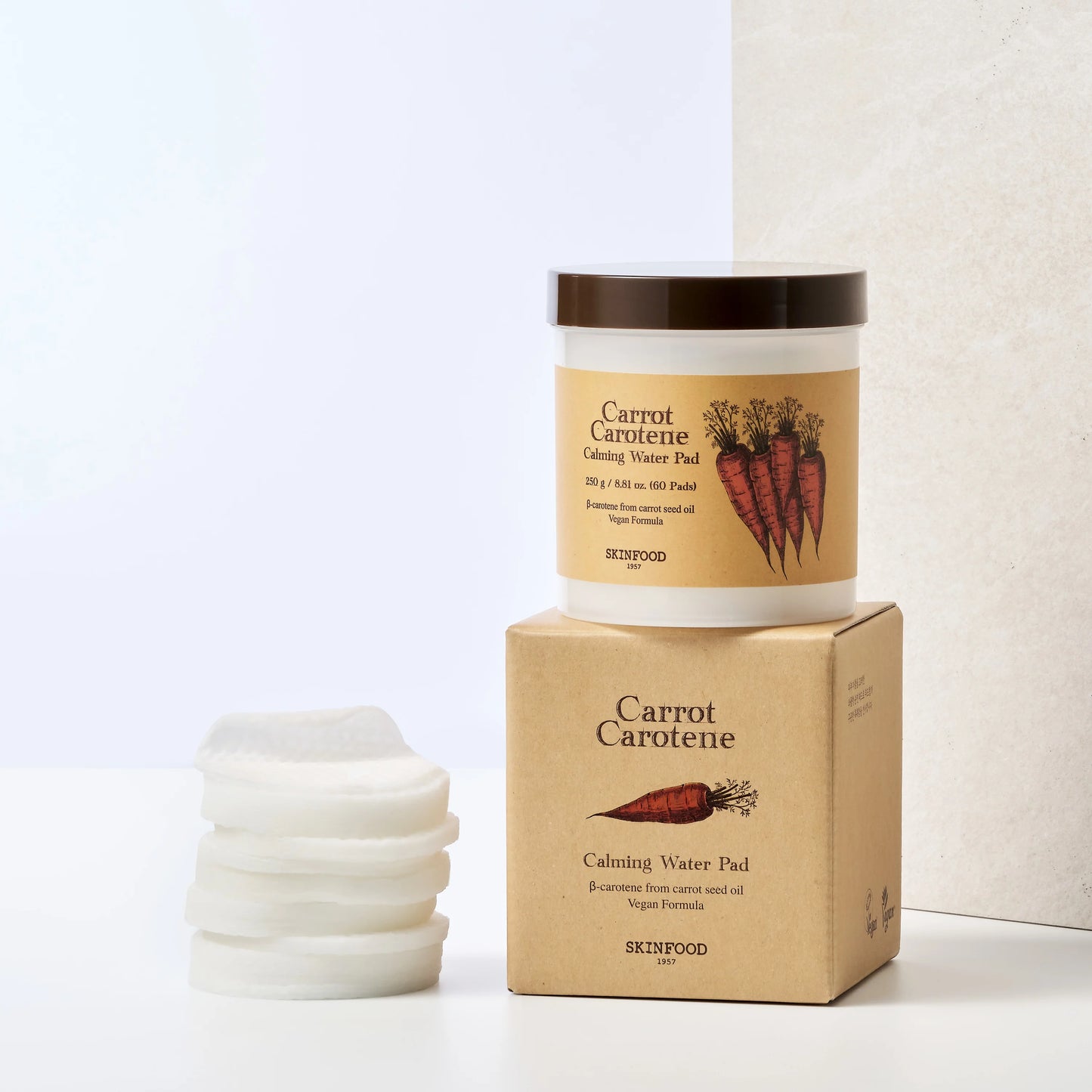 SKINFOOD - Carrot Carotene Calming Water Pad 250g 60 sheets